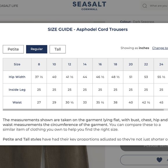 Seasalt Cornwall Asphodel Cord Trousers in Birch (off-white) - Picture 16 of 16